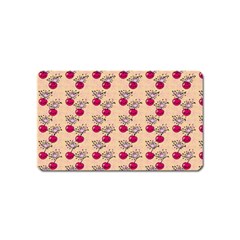 Cherries An Bats Peach Magnet (name Card) by snowwhitegirl