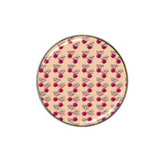 Cherries An Bats Peach Hat Clip Ball Marker (4 Pack) by snowwhitegirl