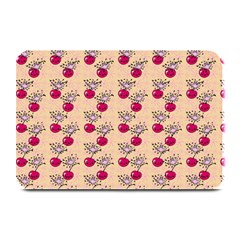 Cherries An Bats Peach Plate Mats by snowwhitegirl