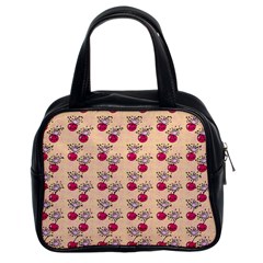 Cherries An Bats Peach Classic Handbag (two Sides) by snowwhitegirl