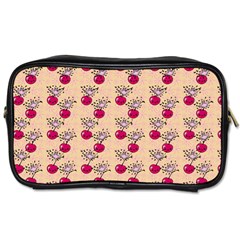 Cherries An Bats Peach Toiletries Bag (one Side) by snowwhitegirl