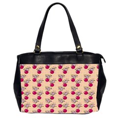 Cherries An Bats Peach Oversize Office Handbag (2 Sides) by snowwhitegirl