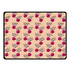 Cherries An Bats Peach Fleece Blanket (small) by snowwhitegirl