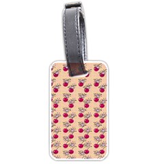 Cherries An Bats Peach Luggage Tag (one Side) by snowwhitegirl