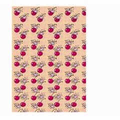 Cherries An Bats Peach Large Garden Flag (two Sides) by snowwhitegirl