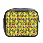 Heart Skeleton Face Pattern Yellow Mini Toiletries Bag (Two Sides) Back