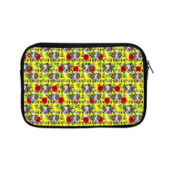 Heart Skeleton Face Pattern Yellow Apple Ipad Mini Zipper Cases by snowwhitegirl