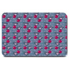 Cherries An Bats Large Doormat  by snowwhitegirl