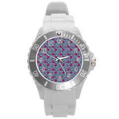 Cherries An Bats Round Plastic Sport Watch (l) by snowwhitegirl