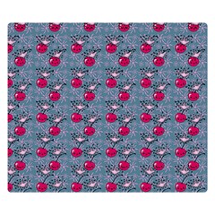 Cherries An Bats Double Sided Flano Blanket (small)  by snowwhitegirl