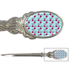 Cherries An Bats Aqua Letter Opener by snowwhitegirl