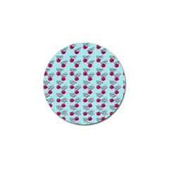 Cherries An Bats Aqua Golf Ball Marker (4 Pack) by snowwhitegirl