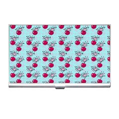 Cherries An Bats Aqua Business Card Holder by snowwhitegirl