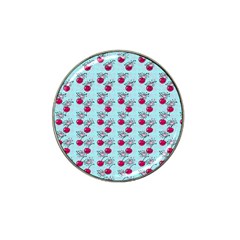 Cherries An Bats Aqua Hat Clip Ball Marker (4 Pack) by snowwhitegirl