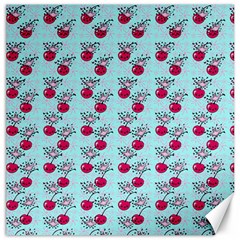 Cherries An Bats Aqua Canvas 20  X 20  by snowwhitegirl