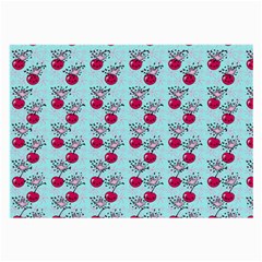 Cherries An Bats Aqua Large Glasses Cloth (2 Sides) by snowwhitegirl