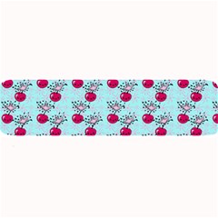 Cherries An Bats Aqua Large Bar Mats by snowwhitegirl