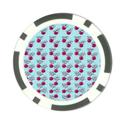 Cherries An Bats Aqua Poker Chip Card Guard (10 Pack) by snowwhitegirl