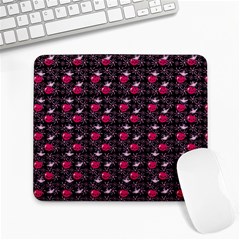 Cherries An Bats Black Large Mousepads by snowwhitegirl