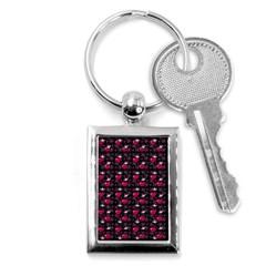 Cherries An Bats Black Key Chain (rectangle) by snowwhitegirl