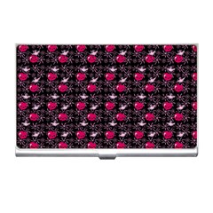 Cherries An Bats Black Business Card Holder by snowwhitegirl