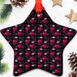 Cherries An Bats Black Star Ornament (Two Sides) Front