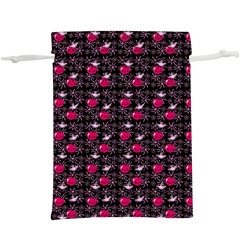 Cherries An Bats Black  Lightweight Drawstring Pouch (xl)