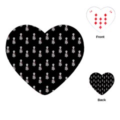 Heart Skeleton Pattern Playing Cards Single Design (heart) by snowwhitegirl