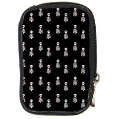 Heart Skeleton Pattern Compact Camera Leather Case by snowwhitegirl