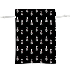 Heart Skeleton Pattern  Lightweight Drawstring Pouch (xl) by snowwhitegirl