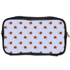 Peach Rose Blue Toiletries Bag (one Side) by snowwhitegirl