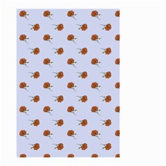 Peach Rose Blue Small Garden Flag (two Sides) by snowwhitegirl