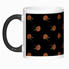 Peach Rose Black Morph Mugs by snowwhitegirl