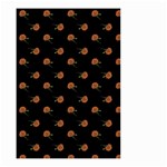 Peach Rose Black Small Garden Flag (Two Sides) Front