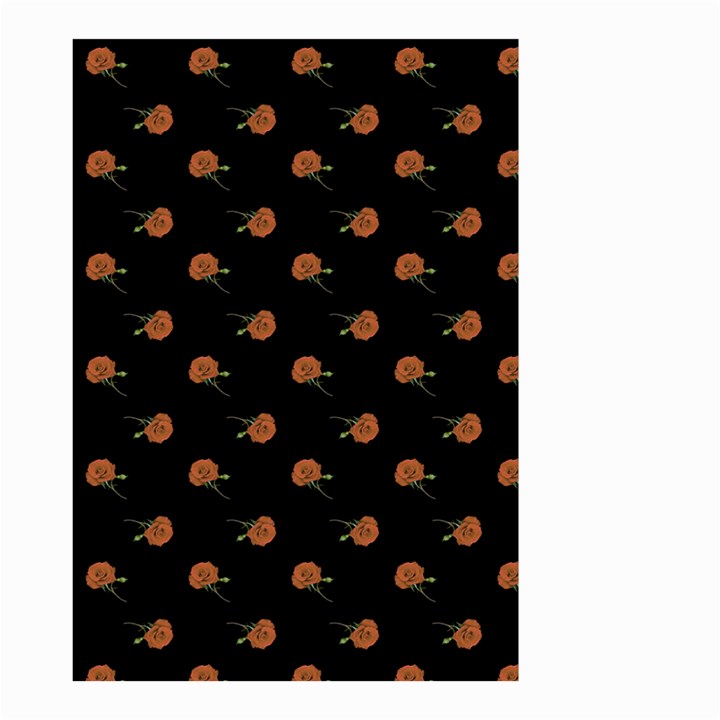 Peach Rose Black Small Garden Flag (Two Sides)