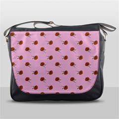 Peach Rose Pink Messenger Bag by snowwhitegirl