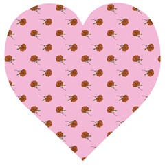 Peach Rose Pink Wooden Puzzle Heart by snowwhitegirl