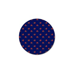 Red Rose Blue Golf Ball Marker by snowwhitegirl