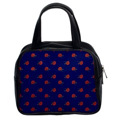 Red Rose Blue Classic Handbag (two Sides) by snowwhitegirl