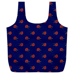 Red Rose Blue Full Print Recycle Bag (xl) by snowwhitegirl