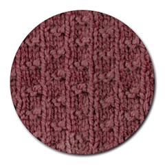 Knitted Wool Rose Round Mousepads by snowwhitegirl