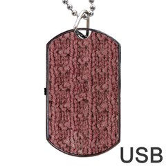 Knitted Wool Rose Dog Tag Usb Flash (one Side) by snowwhitegirl