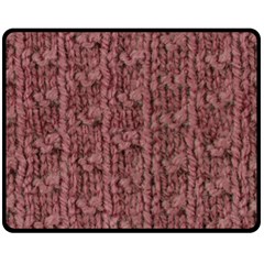 Knitted Wool Rose Double Sided Fleece Blanket (medium)  by snowwhitegirl