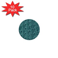 Knitted Wool Blue 1  Mini Buttons (10 Pack)  by snowwhitegirl