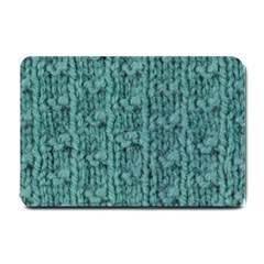 Knitted Wool Blue Small Doormat  by snowwhitegirl