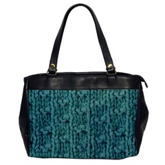 Knitted Wool Blue Oversize Office Handbag