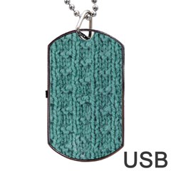 Knitted Wool Blue Dog Tag Usb Flash (two Sides) by snowwhitegirl