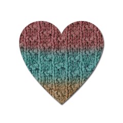 Knitted Wool Ombre 1 Heart Magnet