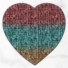 Knitted Wool Ombre 1 Jigsaw Puzzle (heart) by snowwhitegirl