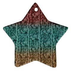 Knitted Wool Ombre 1 Star Ornament (two Sides) by snowwhitegirl